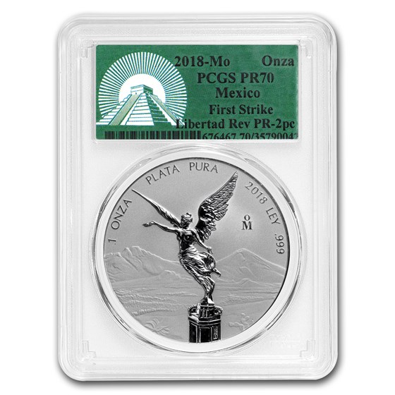 2018 Mexico 1 oz Silver Libertad Reverse Proof PR-70 PCGS (FS) 2018 Mexico 1 oz Silver Libertad Reverse Proof PR-70 PCGS (FS)